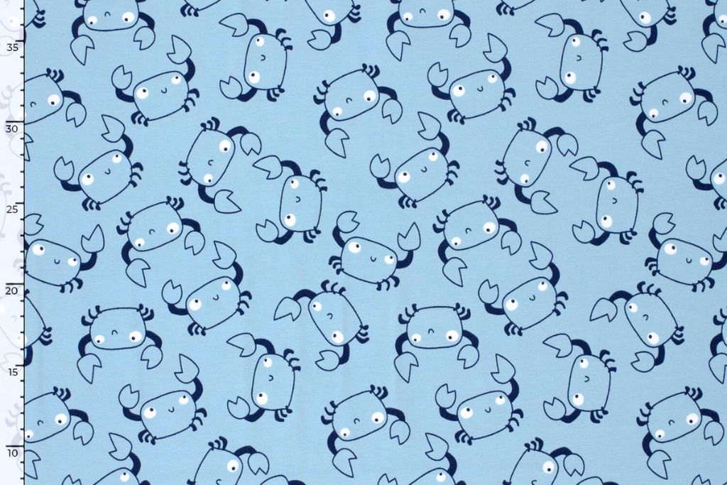 Jersey mit Krebsen, blau, 0,5 m