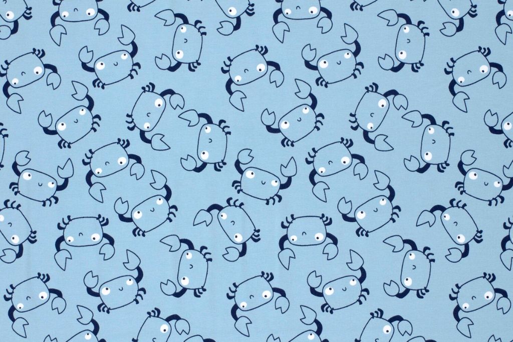 Jersey mit Krebsen, blau, 0,5 m
