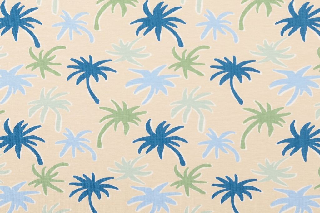 Jersey mit Palmen, natur, 0,5 m