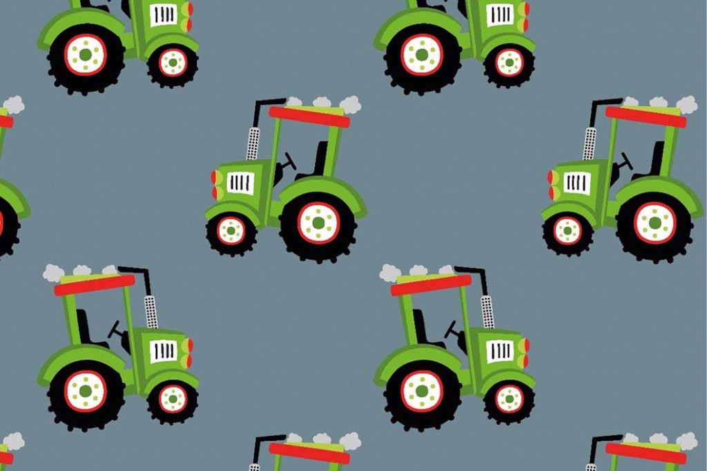 Jersey mit Traktor, Artikel-Nr. FVJ-4373, Fräulein von Julie, graublau, 0,5 m