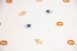 Jersey mit kleinen Safari Tieren, ecru, 0,5 m