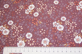 Jersey mit Blumen, malve, 0,5 m