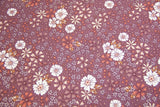 Jersey mit Blumen, malve, 0,5 m