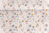 Restmenge 50 cm Jersey mit Blumen, Art.-Nr. 3984 , Fräulein von Julie, weiß
