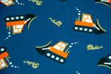 Jersey mit Bulldozern, Baggern, dunkelblau, 0,5 m