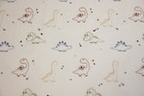 Jersey mit Dinosauriern, ecru, 0,5 m