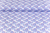 Stoffpaket Jersey + Bündchen mit Einhörnern, rauchblau, beere