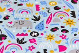 Jersey mit Elefanten, hellblau, 0,5 m