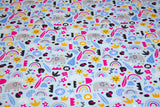 Jersey mit Elefanten, hellblau, 0,5 m