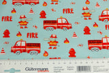 Jersey Feuerwehr mit Krokodilen, hellmint, 0,5 m
