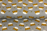 Jersey mit Füchsen, FVJ-4274, Fräulein von Julie, grau, 0,5 m
