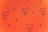 Jersey mit Füchsen, terracotta, 0,5 m