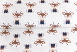 Jersey mit kleinen Hirschen, Fräulein von Julie, ecru, 0,5 m