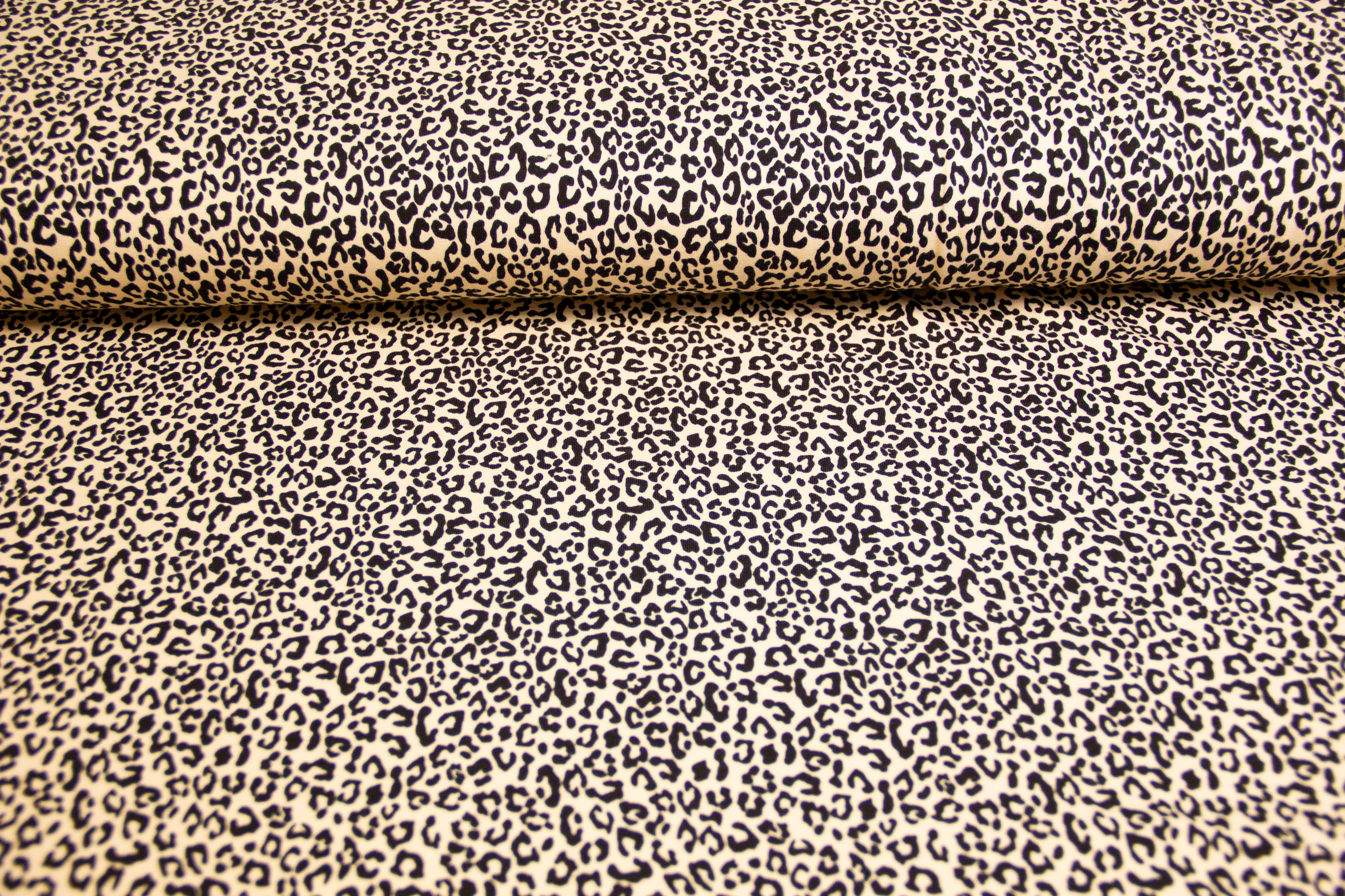 Jersey im Leo Design, Animal Print, beige, 0,5 m