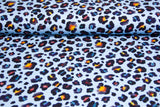 Jersey Leoprint, hellblau, 0,5 m