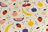 Jersey mit Früchten, Obst, Fräulein von Julie, dunkelblau, FVJ-2910, 0,5 m