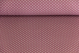 Jersey Pindots, mit Punkten, aubergine, grau, 0,5 m