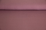 Jersey Pindots, mit Punkten, aubergine, grau, 0,5 m