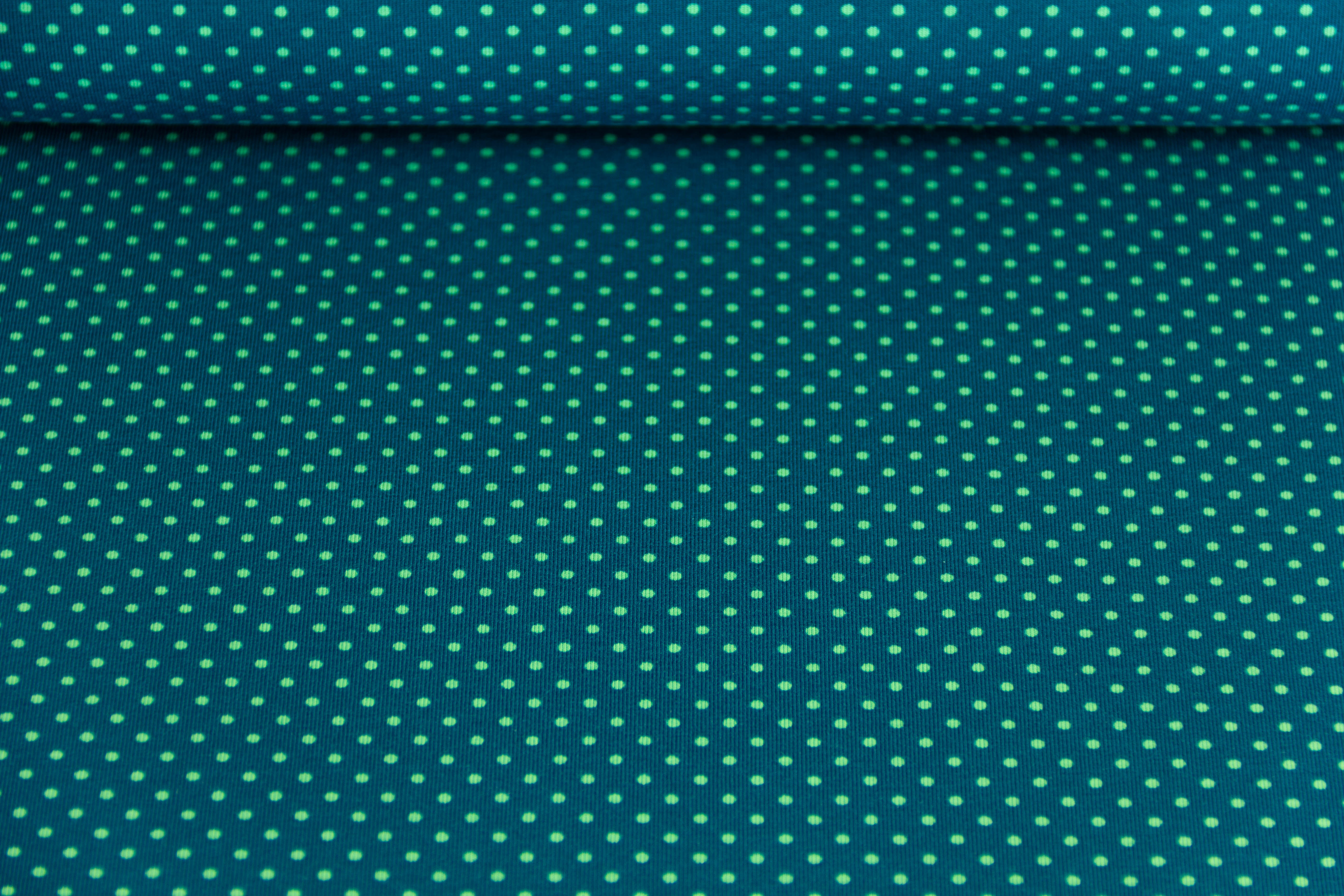 Jersey Pindots, mit Punkten, blau, pastellgrün, 0,5 m