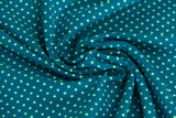 Jersey Pindots, mit Punkten, blau, pastellgrün, 0,5 m