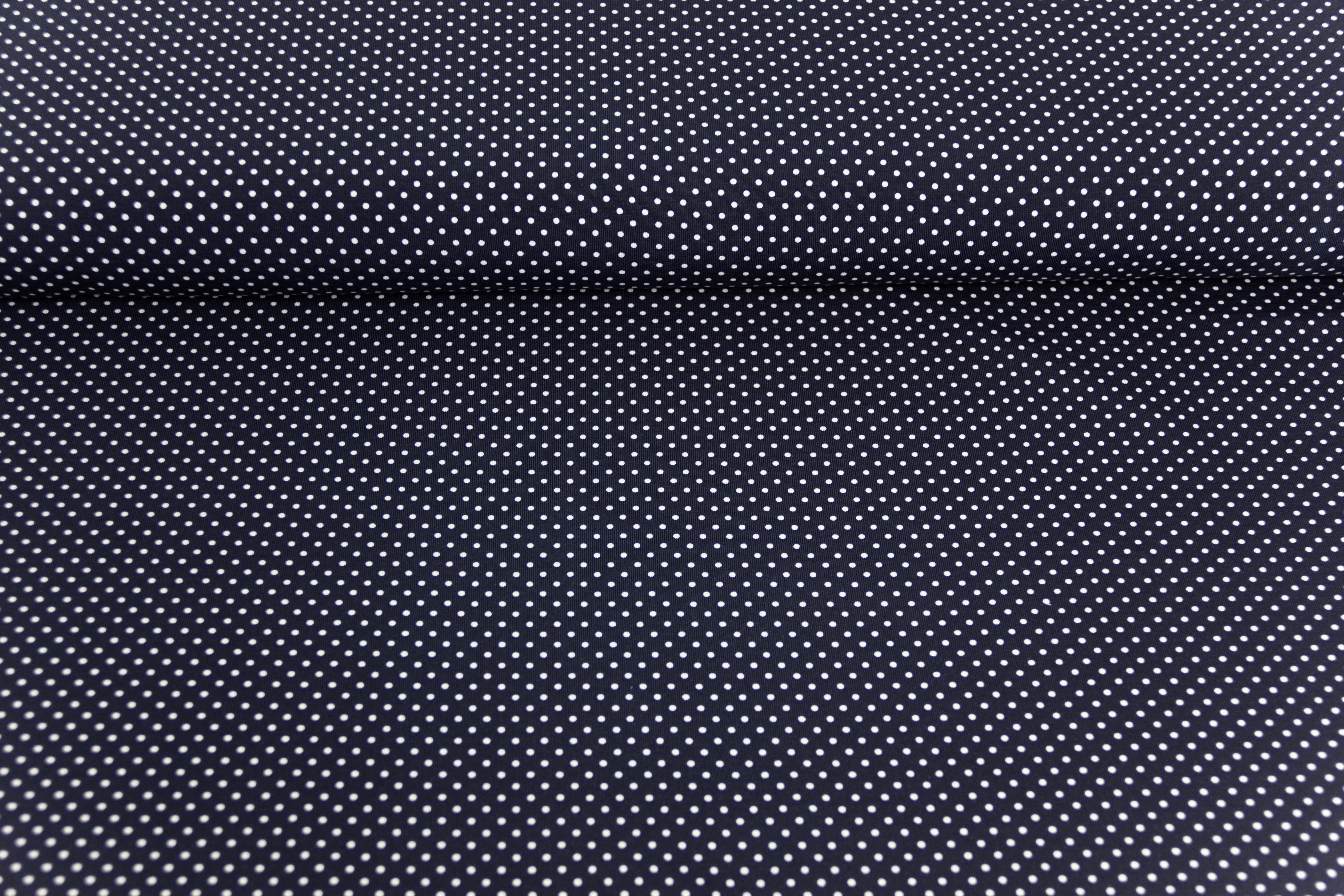 Jersey Pindots, mit Punkten, marine, weiß, 0,5 m