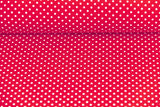 Restmenge 42 cm Jersey Pindots, mit Punkten, rot, weiß