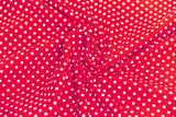 Restmenge 42 cm Jersey Pindots, mit Punkten, rot, weiß