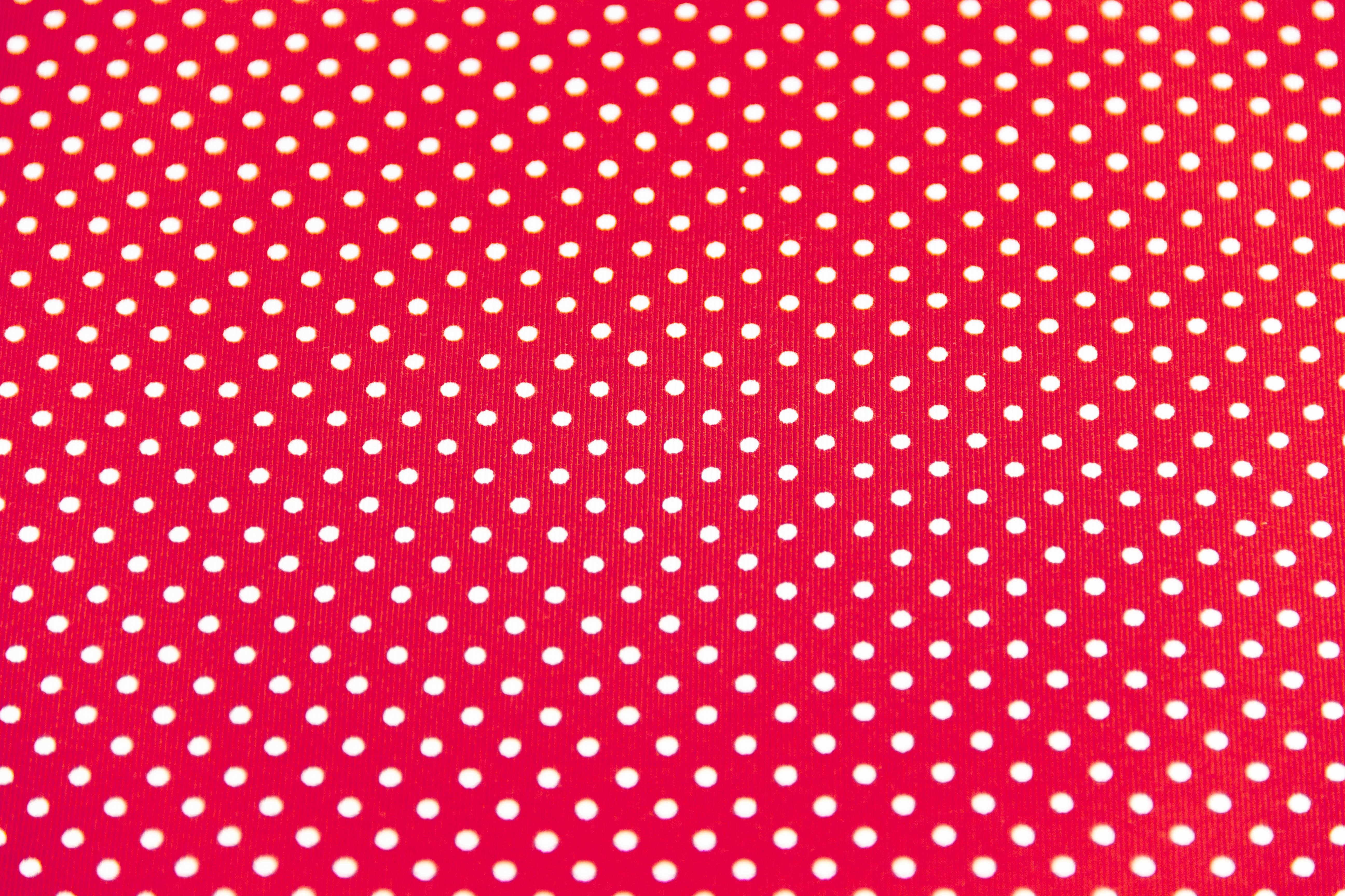 Restmenge 42 cm Jersey Pindots, mit Punkten, rot, weiß