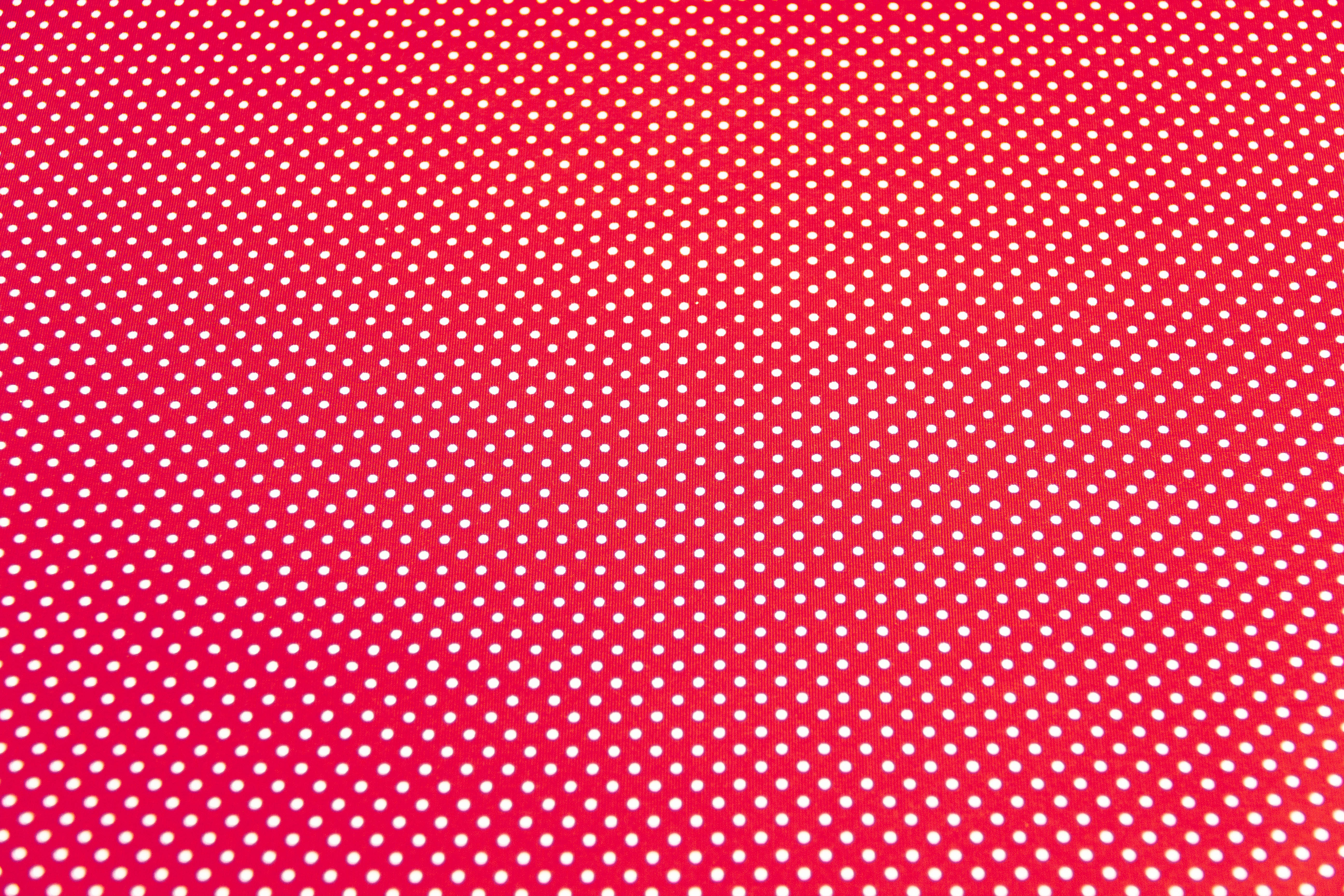 Restmenge 42 cm Jersey Pindots, mit Punkten, rot, weiß