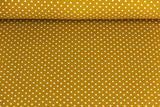 Jersey Pindots, mit Punkten, senf, weiß, 0,5 m