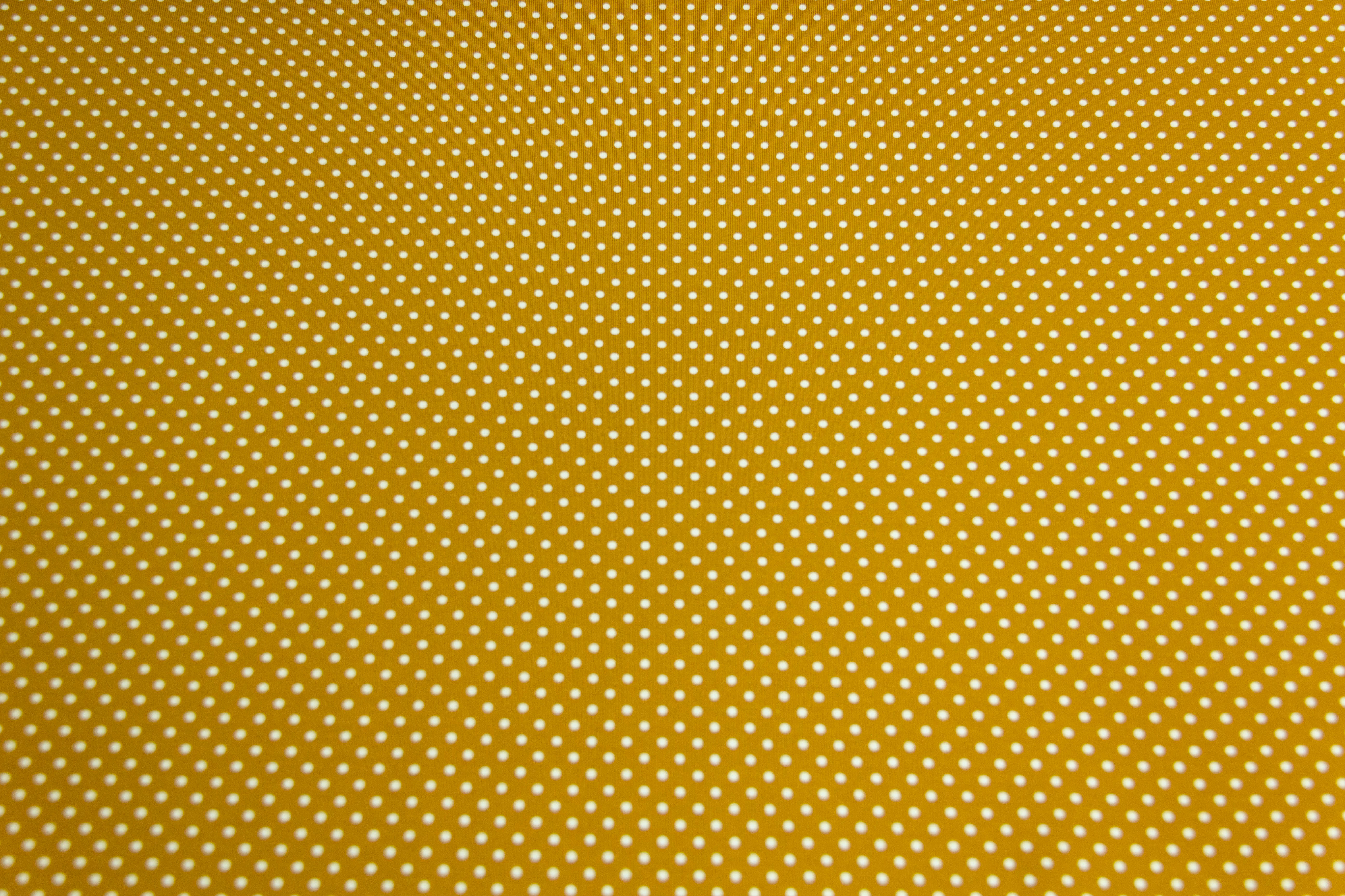Jersey Pindots, mit Punkten, senf, weiß, 0,5 m