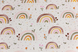 Jersey mit Regenbogen, Artikel-Nr. FVJ-3572, Fräulein von Julie, cremeweiß, 0,5 m