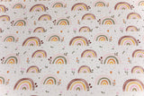 Jersey mit Regenbogen, Artikel-Nr. FVJ-3572, Fräulein von Julie, cremeweiß, 0,5 m