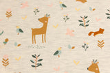 Jersey mit Rehen, beige meliert, 0,5 m