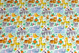 Jersey mit Zootieren, Elefanten, Giraffen, mintgrün, Artikel-Nr. FVJ-2328, Fräulein von Julie, 0,5 m
