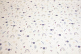 Jersey mit Schnecken und Regenbogen, ecru, 0,5 m