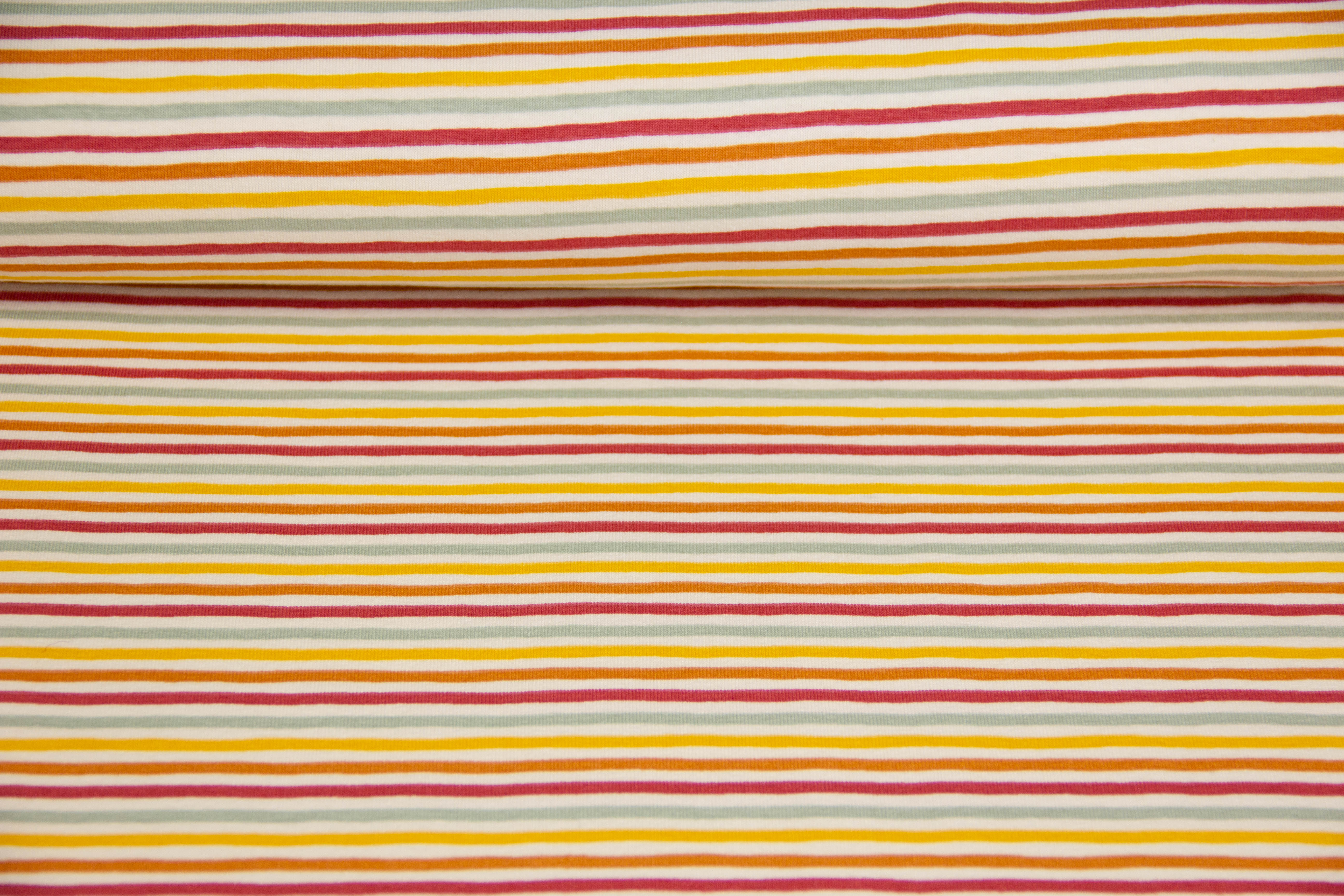 Jersey mit Streifen, bunt, gestreift, 0,5 m