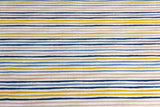 Jersey mit Streifen, ecru, marine, senfgelb, 0,5 m