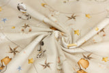 B-Ware 50 cm Jersey mit Tieren "Circus Animals", beige