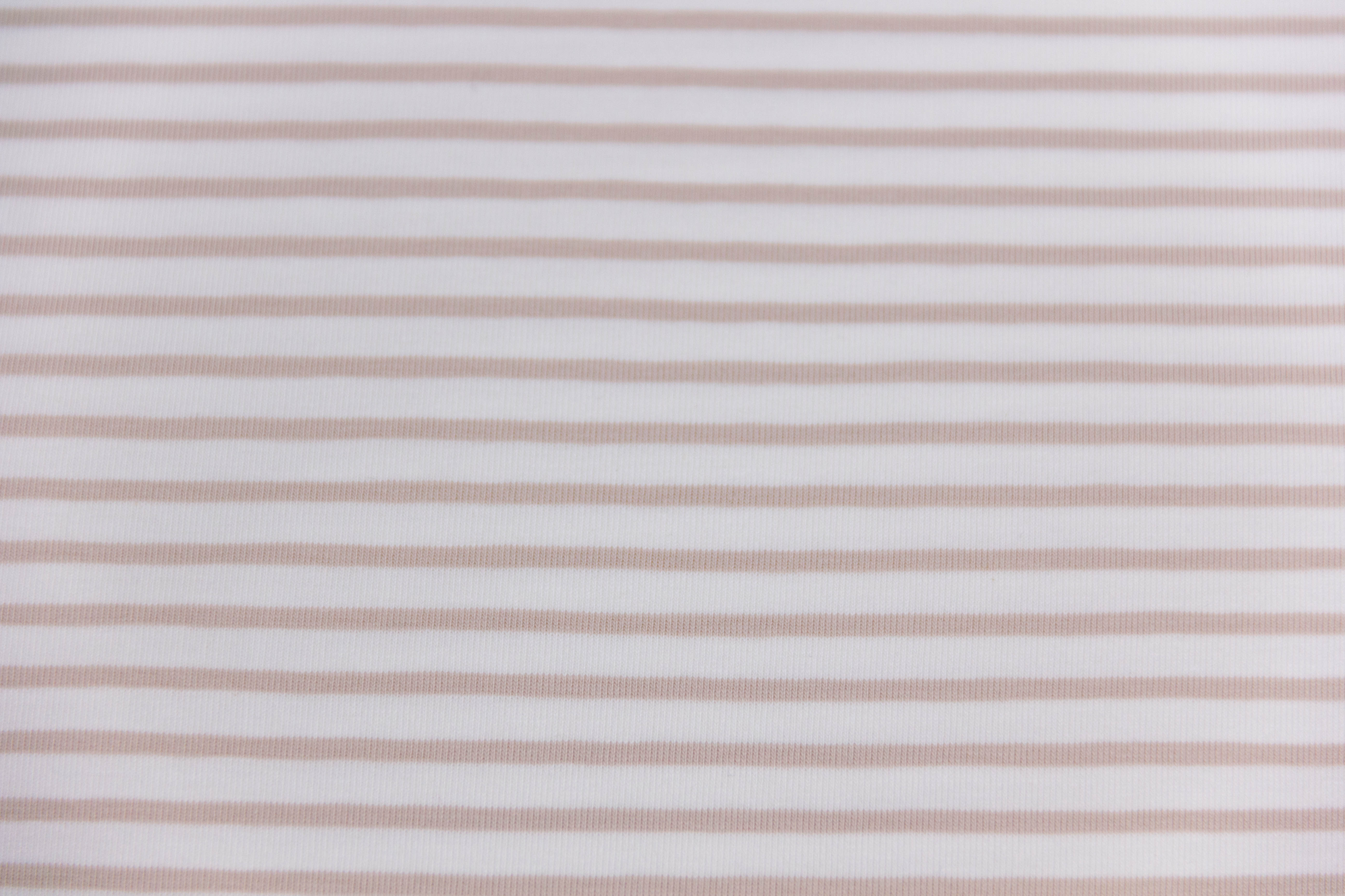 Jersey mit Streifen, weiß, beige, 0,5 m