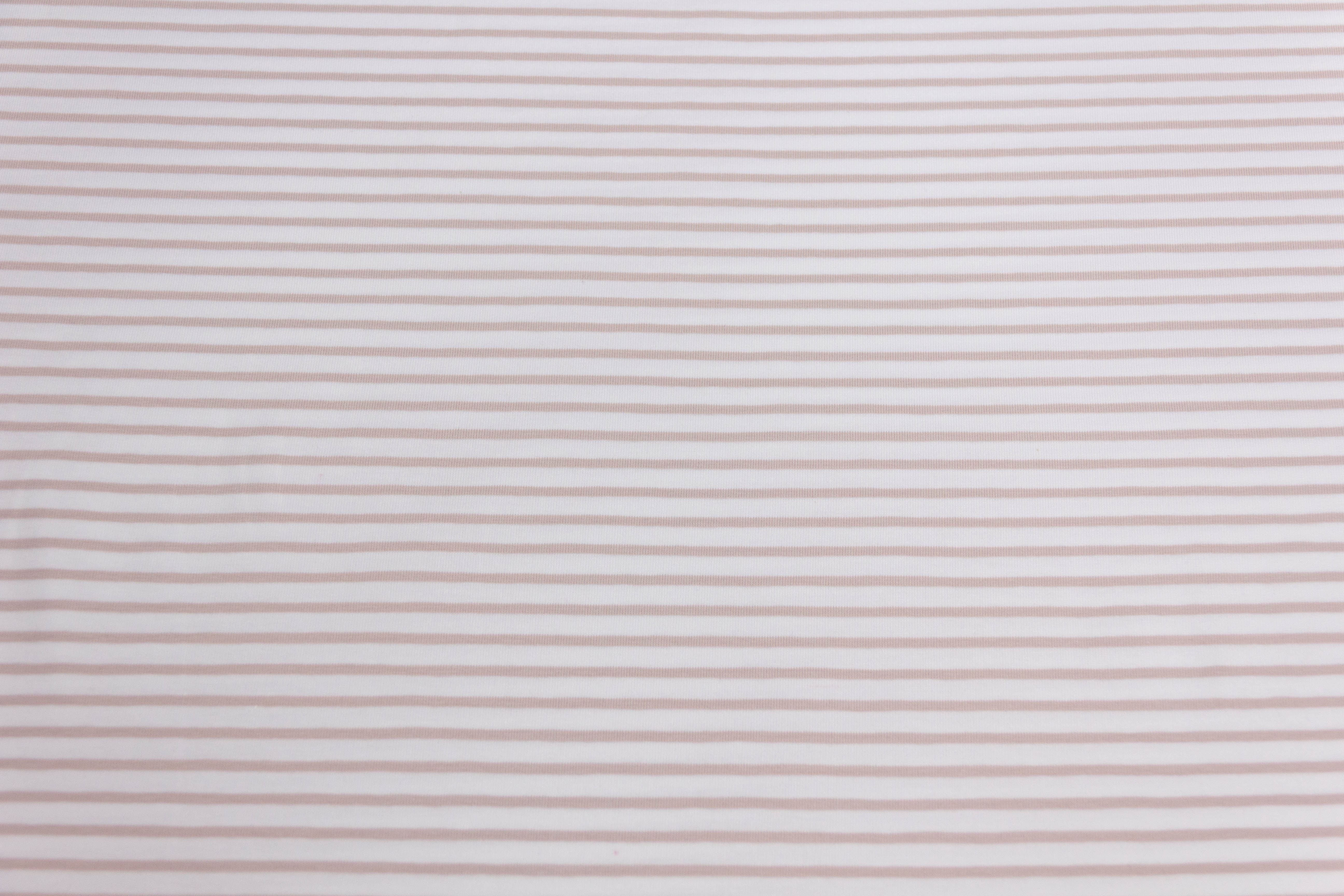 Jersey mit Streifen, weiß, beige, 0,5 m