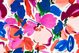 Viskose Webware, "Julia" by Swafing, Blumen, pink, blau, 0,5 m
