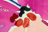 Viskose Webware, "Julia" by Swafing, Blumen, pink, blau, 0,5 m