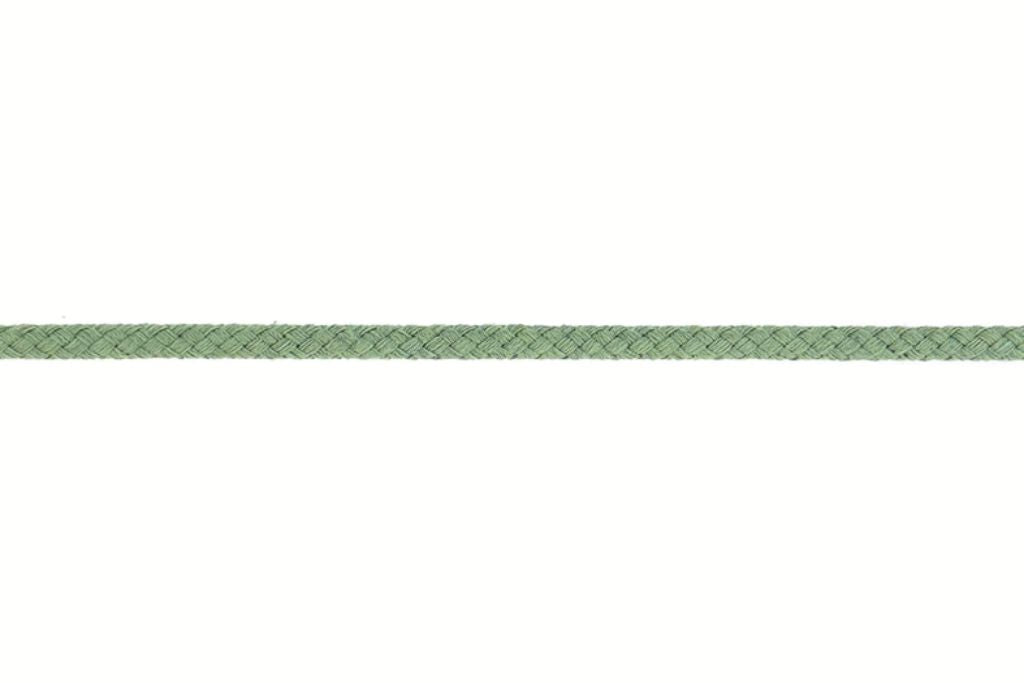 Baumwollkordel, Doppelgewebe, 5 mm, altgrün, 0,5 m