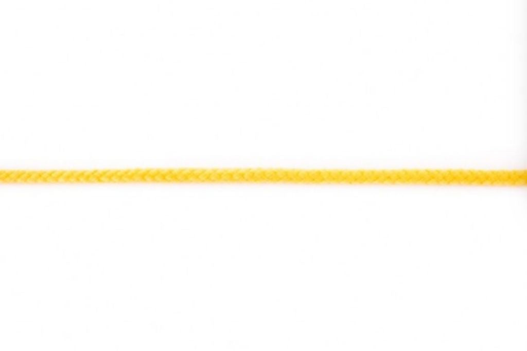 Baumwollkordel, Doppelgewebe, 5 mm, gelb, 0,5 m
