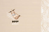 Jersey Panel "Lazy Jungle", Faultier, Mrs. Mint Design, Swafing, camel