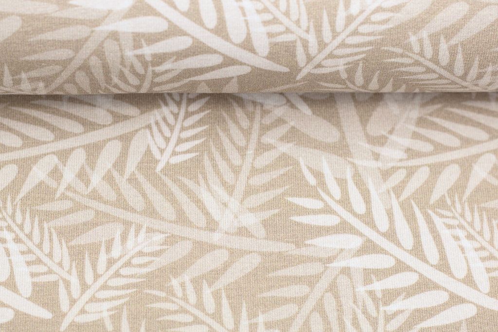 Jersey Panel "Lazy Jungle", Faultier, Mrs. Mint Design, Swafing, camel