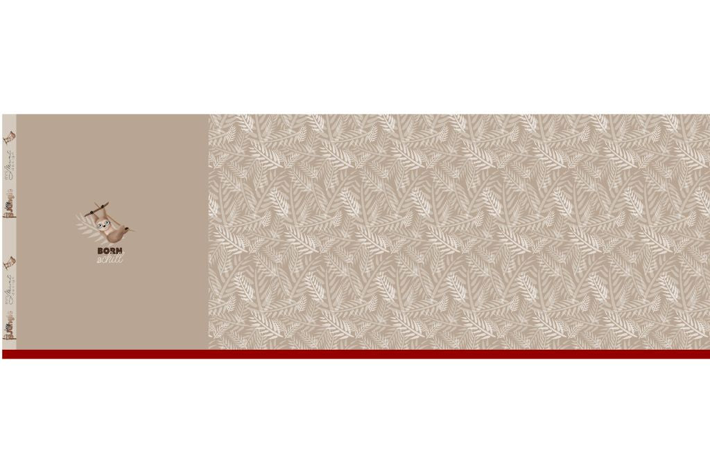 Jersey Panel "Lazy Jungle", Faultier, Mrs. Mint Design, Swafing, camel