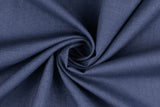 Leinen, uni, gewaschen, jeansblau, 0,5 m