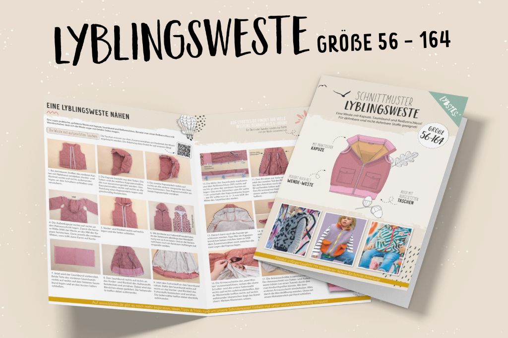 Papierschnittmuster "Lyblingsweste" von Lybstes (Gr. 56-164)